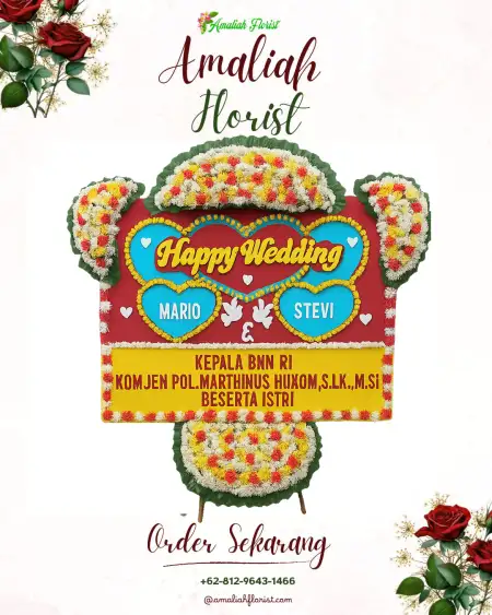 Papan Bunga Pernikahan Kirihi